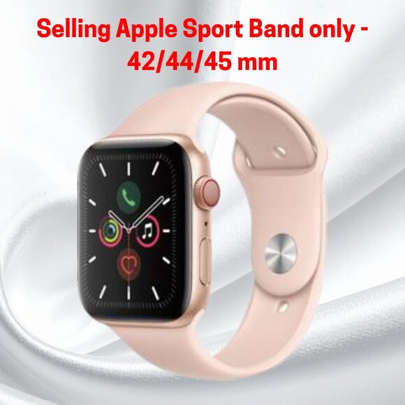 Apple Watch Pink Sand Sport Band 42/44/45mm Excellent Condition Authentic - Picture 1 of 14